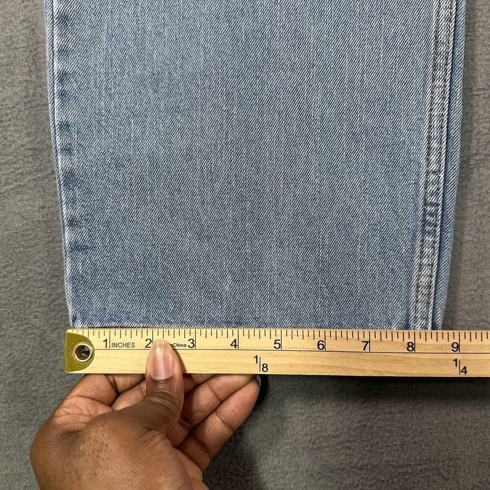 Levis 505 Jeans Mens 42x30 Regular Fit Straight Leg Denim Light Wash Y2K - Picture 3 of 10